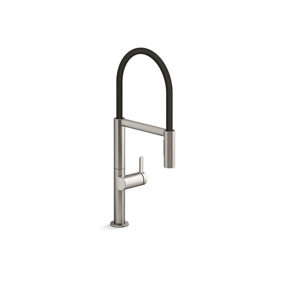 Components  Semi-professional kitchen sink faucet with two-function sprayhead