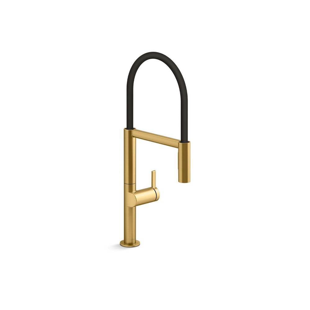 Components  Semi-professional kitchen sink faucet with two-function sprayhead