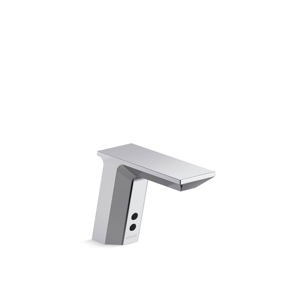 Geometric Touchless single-hole lavatory faucet with Insight sensor technology, HES-powered, less drain, 0.35 gpm