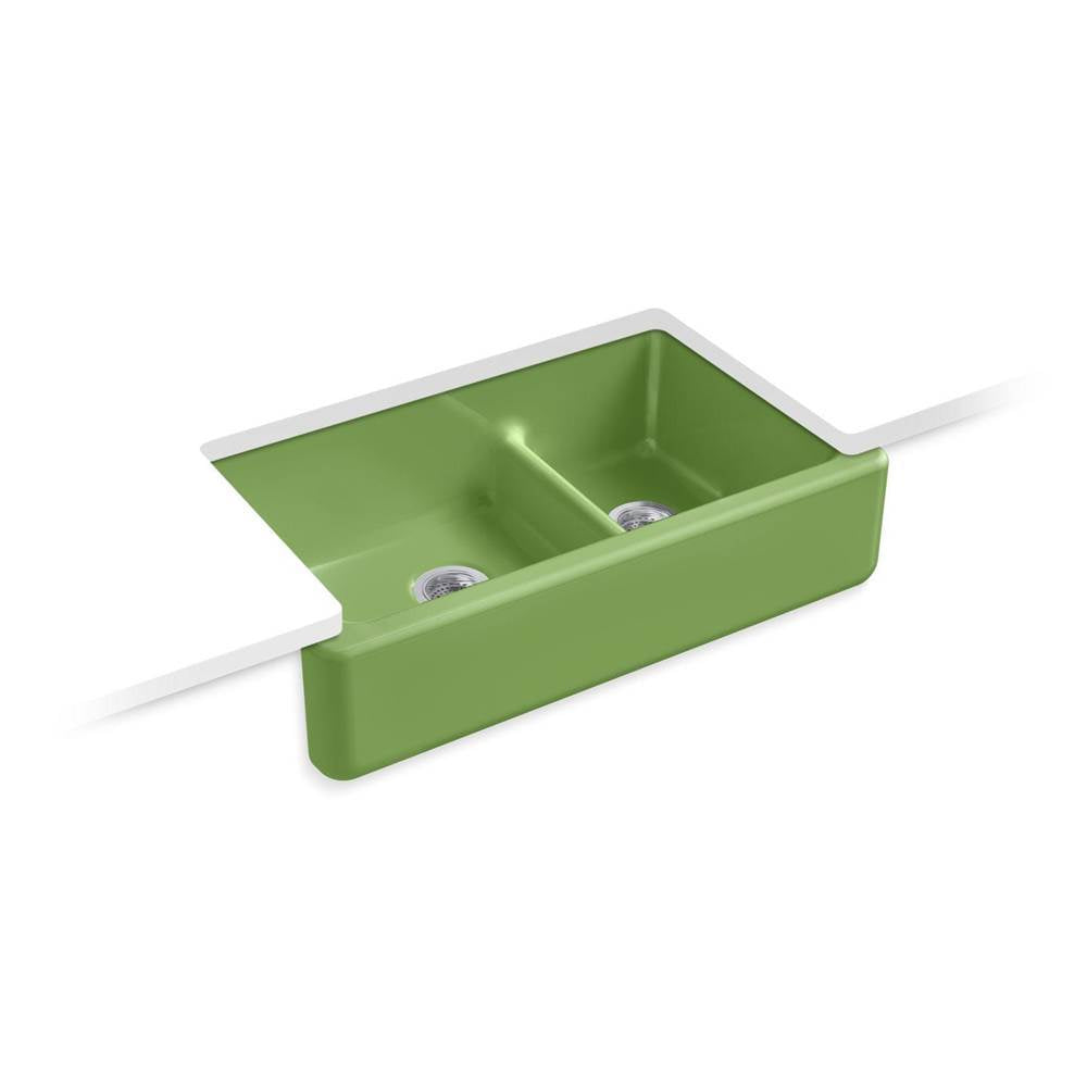 Whitehaven  Smart Divide  35-3/4" undermount double-bowl farmhouse kitchen sink