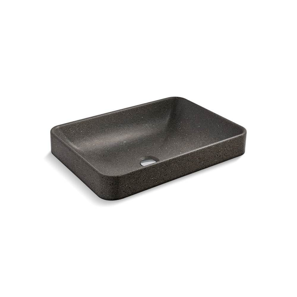 WasteLAB  Vox  23" rectangular vessel bathroom sink, no overflow