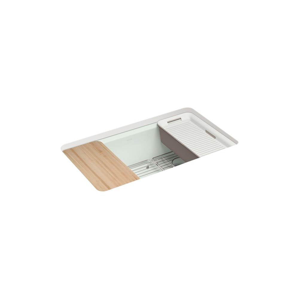 Riverby  33" undermount single-bowl workstation kitchen sink