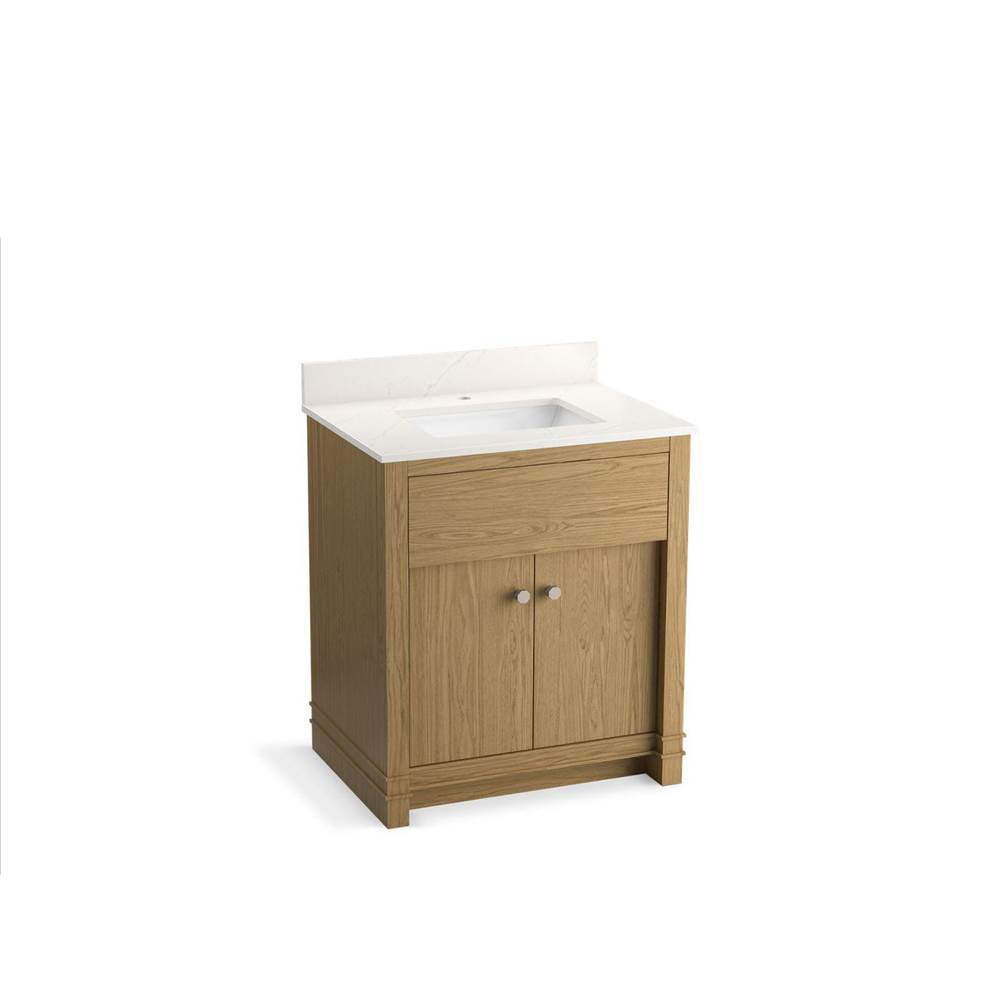 Alouette 30" bathroom vanity cabinet with sink and quartz top