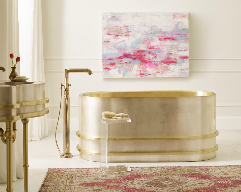 Thompson Traders KCT60 Quintana Bath Tub in Satin Brass & Burnished Nickel
(Smooth)