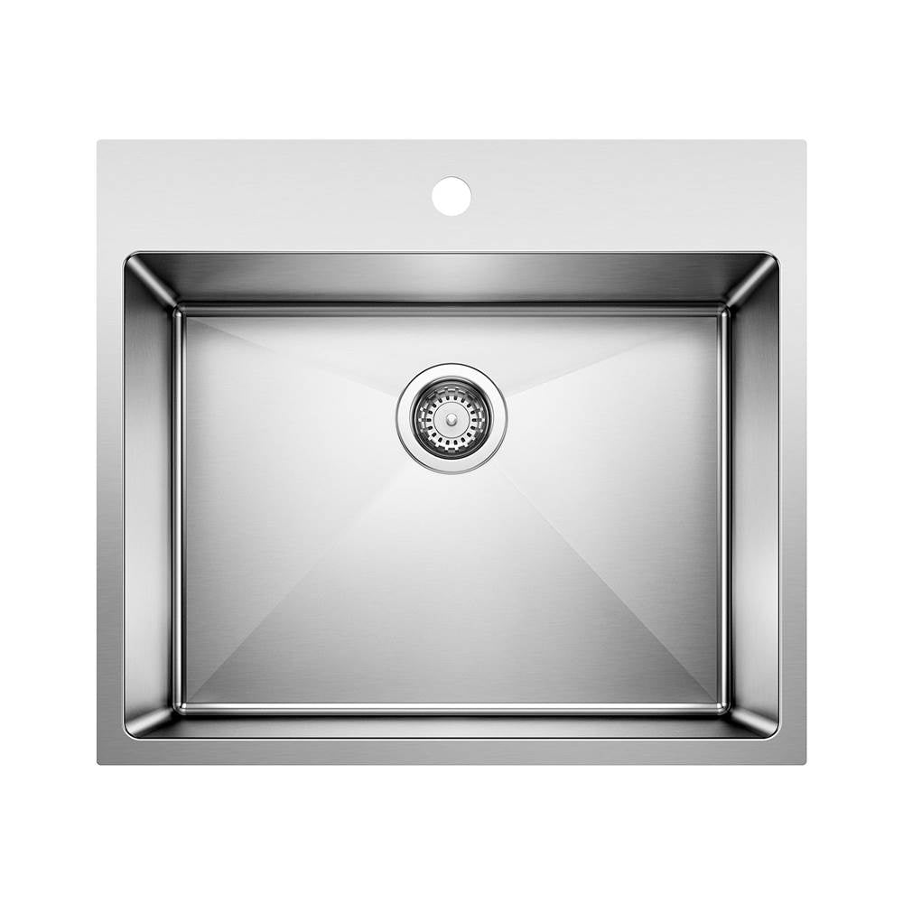 Quatrus R15 25" Single Bowl Dual Mount Stainless Steel Laundry Sink