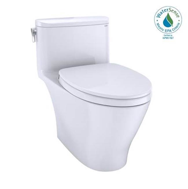 Nexus  One-Piece Elongated 1.28 Gpf Washlet  Plus And Auto Flush Ready Universal Height Toilet With Cefiontect, Cotton White