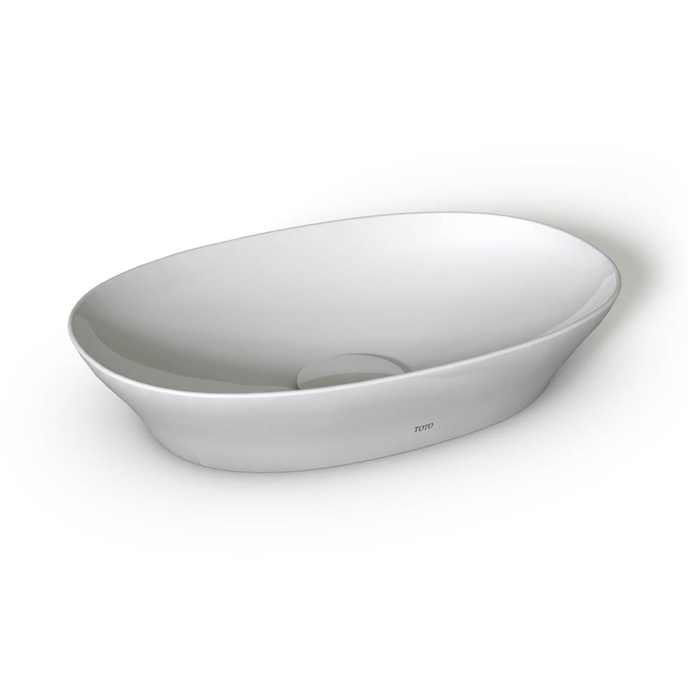 Toto  Kiwami  Oval 16 Inch Vessel Bathroom Sink With Cefiontect , Clean Matte