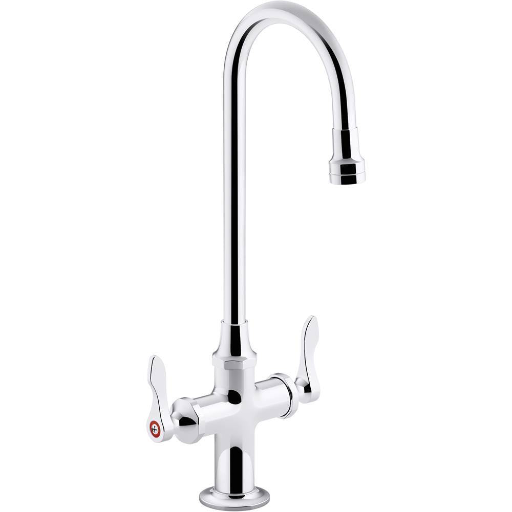 Triton  Bowe  1.0 gpm monoblock gooseneck bathroom sink faucet with aerated flow and lever handles, drain not included