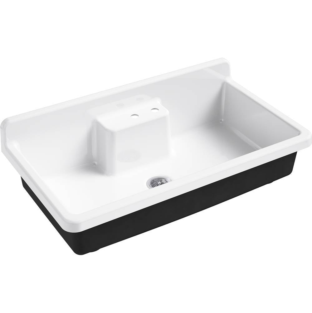 Farmstead  45" top-/wall-mount single-bowl workstation farmhouse kitchen sink