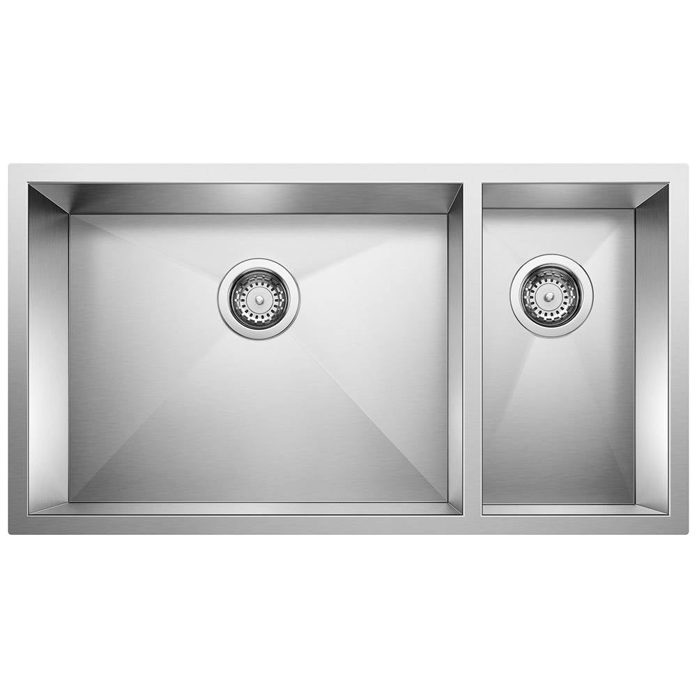 Precision R0 33" 70/30 Double Bowl Undermount Stainless Steel Kitchen Sink