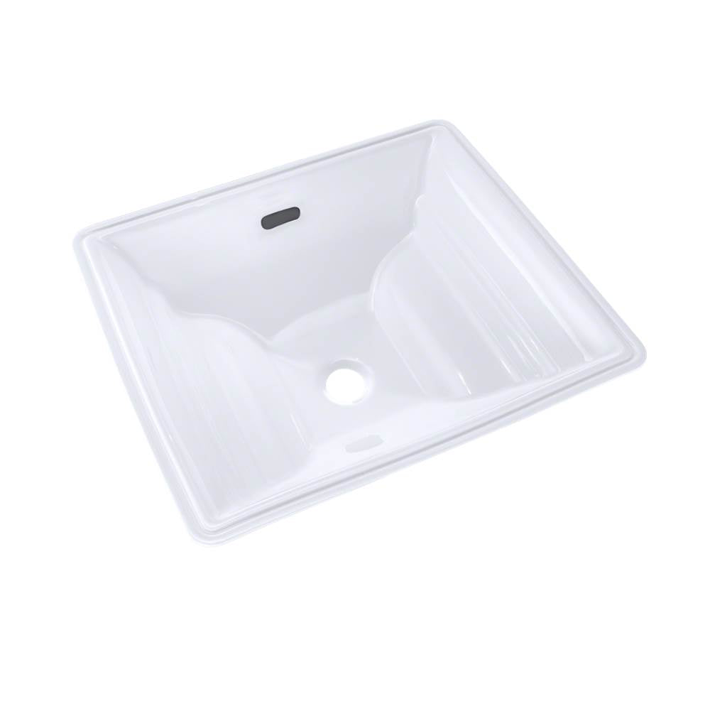 Toto  Aimes  Rectangular Undermount Bathroom Sink With Cefiontect, Cotton White