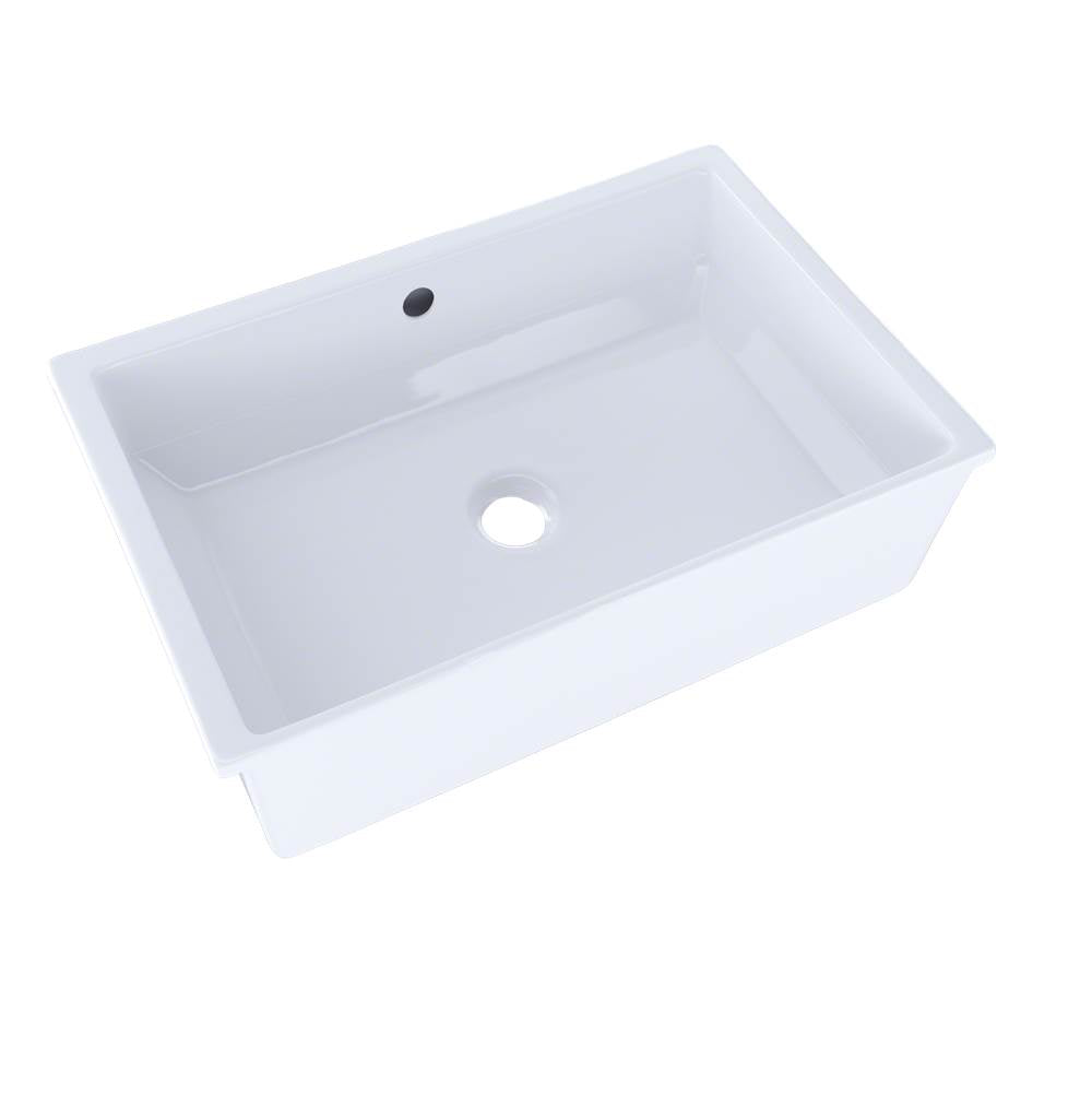 Vernica  Design I Undermount Fireclay Bathroom Sink, Cotton White