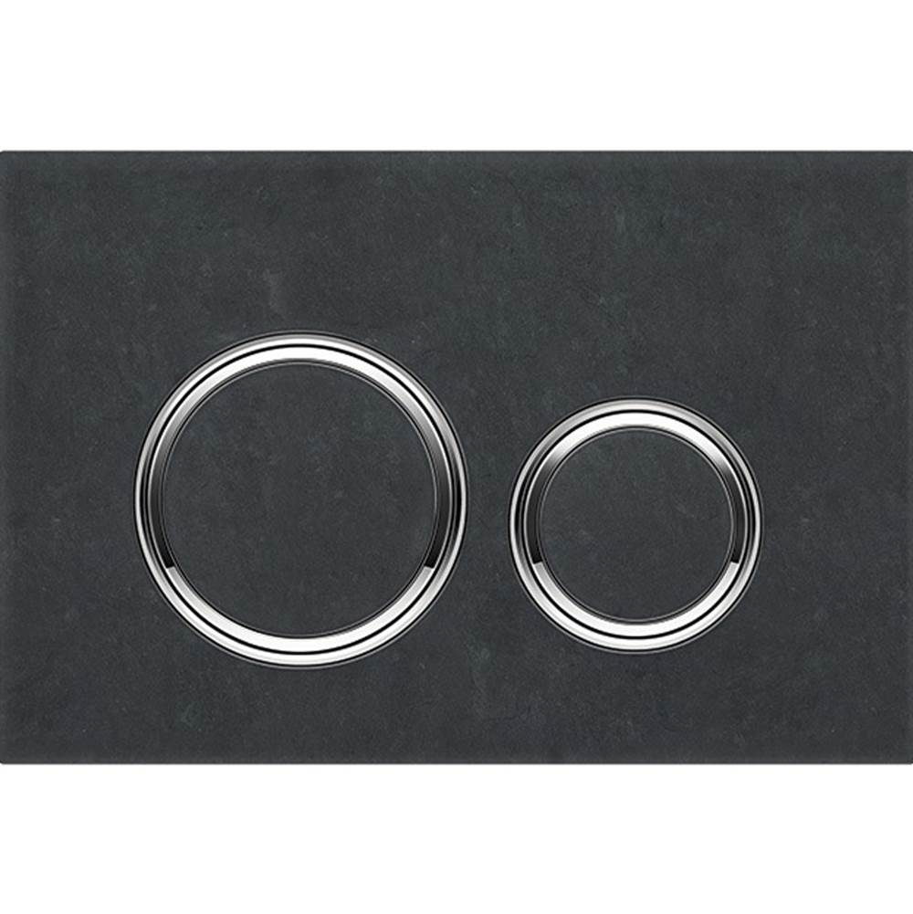 Actuator Plate Sigma21 For Dual Flush, Metal Colour Black Chrome: Black Chrome, Black Walnut