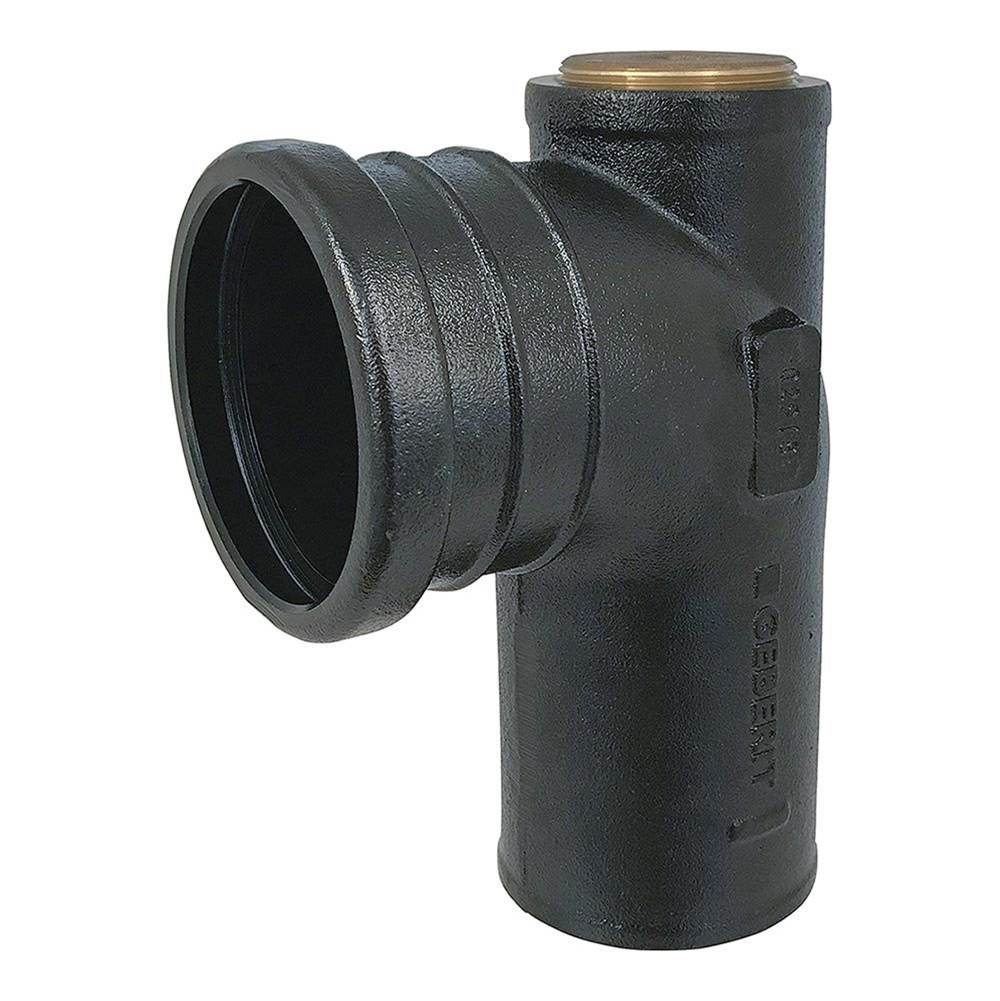 Cast Iron Fitting 90 Degrees: 90Mm Inlet, 3" Outlet, 2" Nptf Heel Outlet