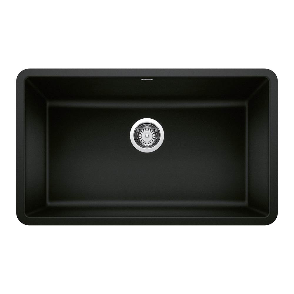 Precis SILGRANIT 30" Single Bowl Undermount Kitchen Sink - Coal Black