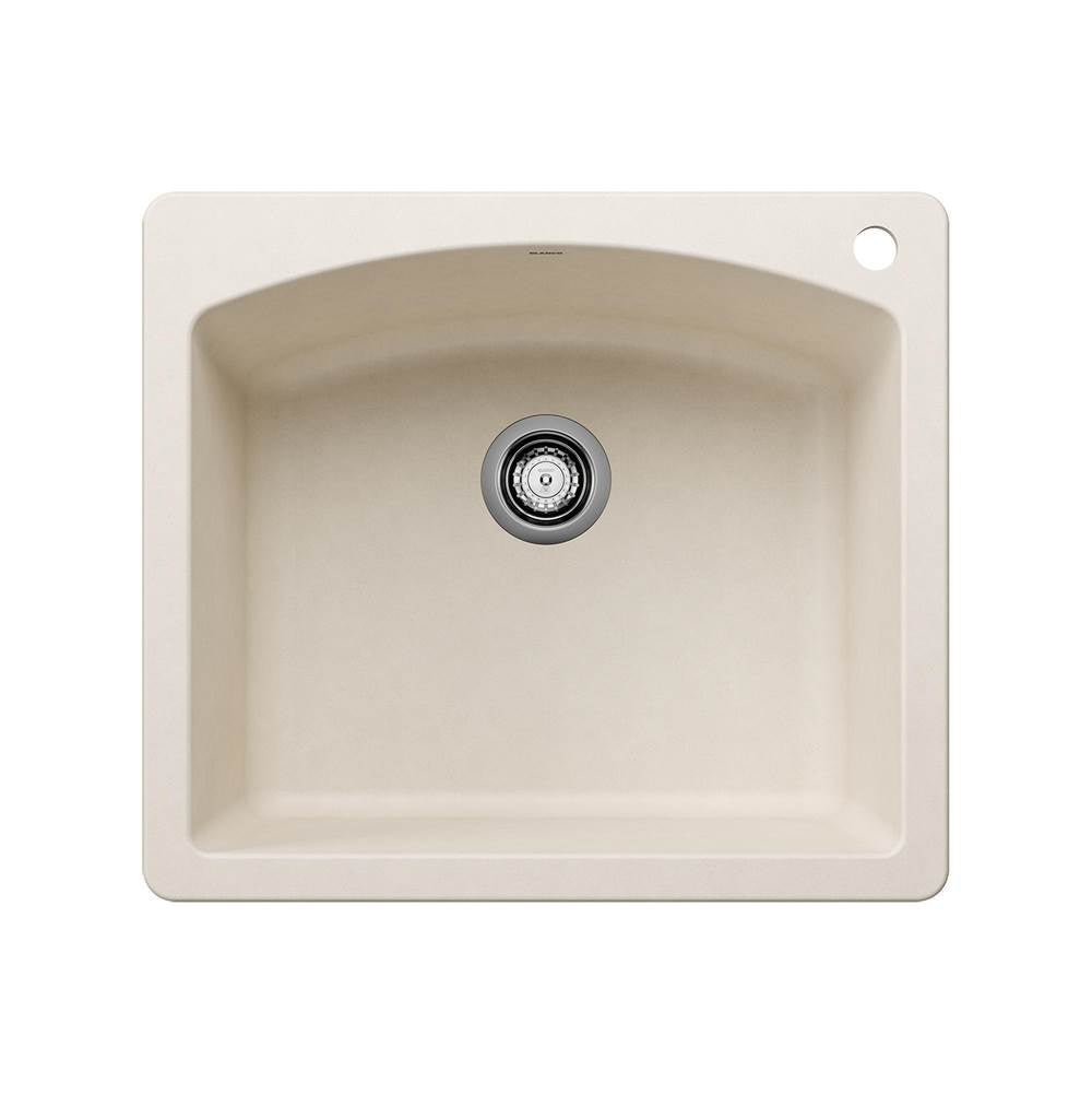 Diamond SILGRANIT 25" Single Bowl Dual Mount Kitchen Sink - Volcano Gray