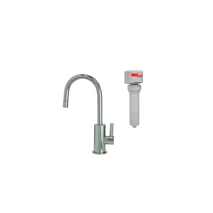 Point-of-Use Drinking Faucet with Contemporary Round Base and Handle and Mountain Pure  Water Filtration System