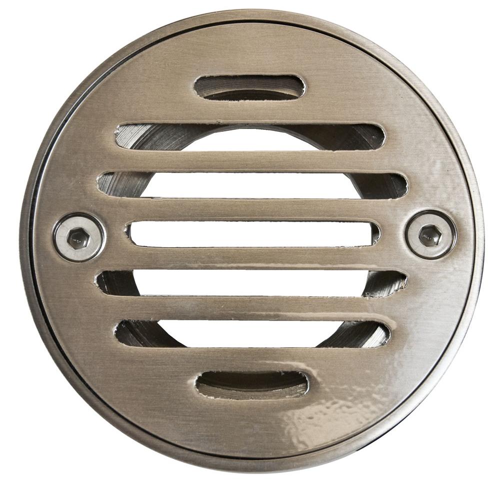 4" Round Solid Nickel Bronze Plated Grid Shower Drain