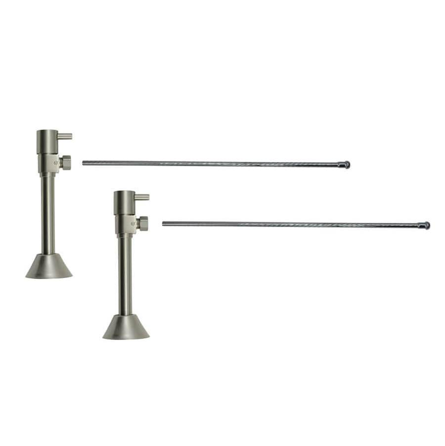 Lavatory Supply Kit - Contemporary Lever Handle with 1/4 Turn Ceramic Disc Cartridge Valve (MT516L-NL) - Angle Sweat, No Trap