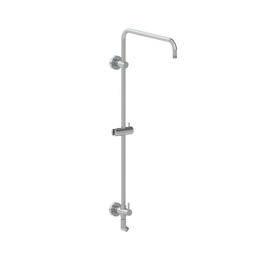 Rain Rail Plus – Wall Mounted Shower Rail with Bottom Outlet Integral Waterway and Diverter (Short - CA)