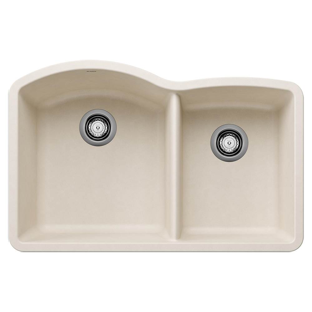 Diamond SILGRANIT 32" 60/40 Double Bowl Undermount Kitchen Sink - Volcano Gray