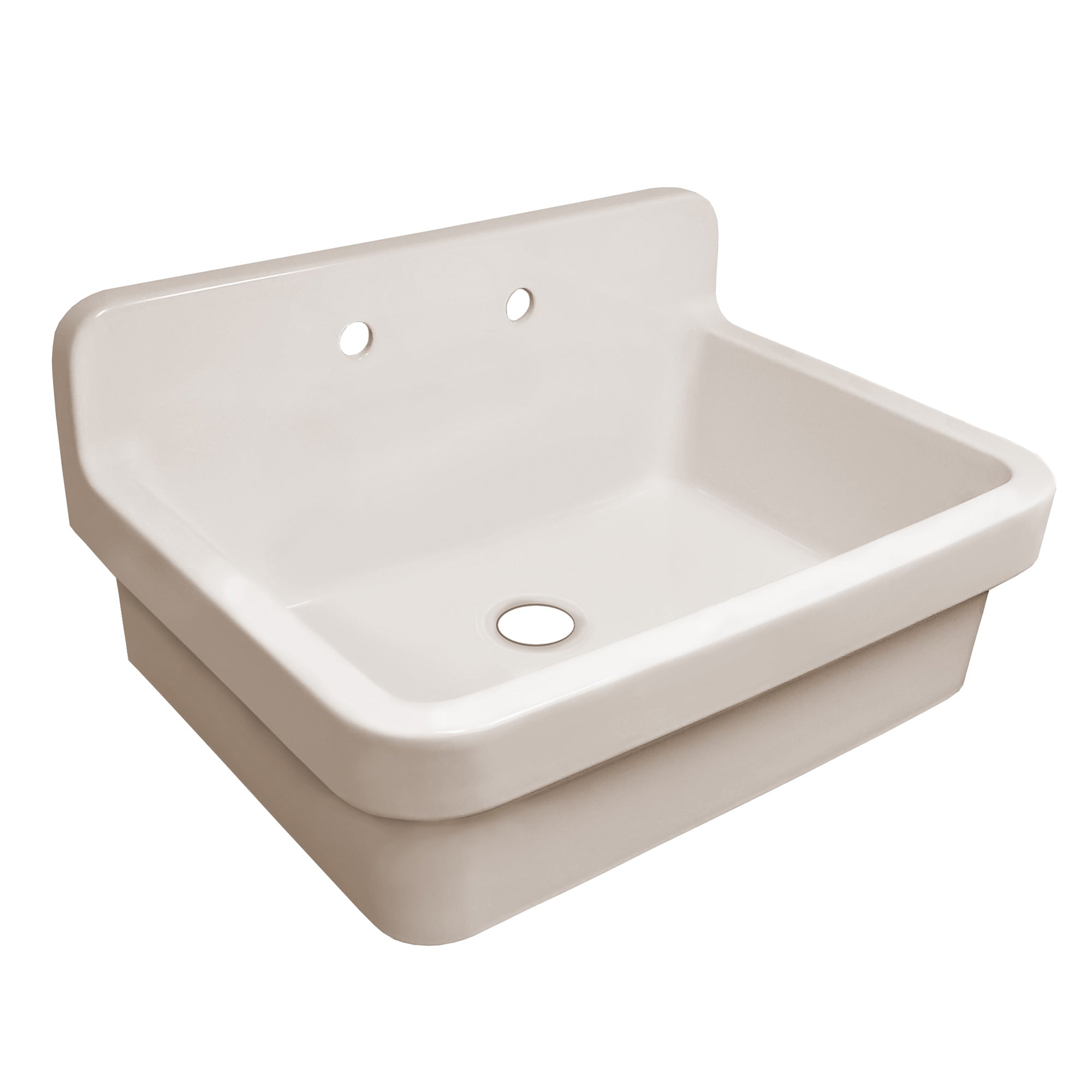 Old Fashioned Country Fireclay Utility Sink with High Backsplash