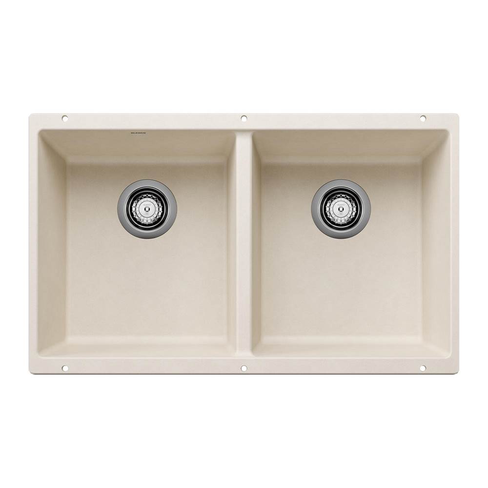 Precis SILGRANIT 29" 50/50 Double Bowl Undermount Kitchen Sink - Volcano Gray