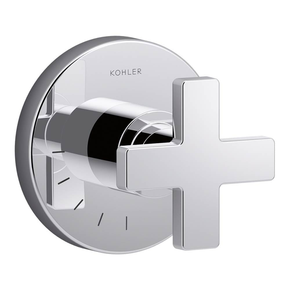 Composed  MasterShower  volume control valve trim with cross handle