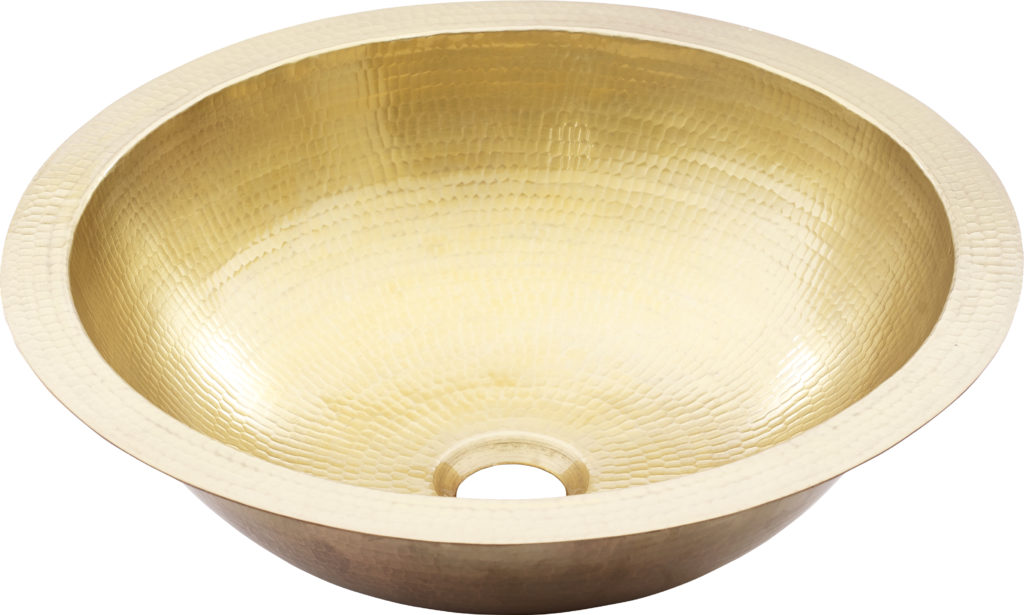 Thompson Traders ASGRWR Tacambaro Bathroom Sink in Antique Satin Gold
(Hammered)