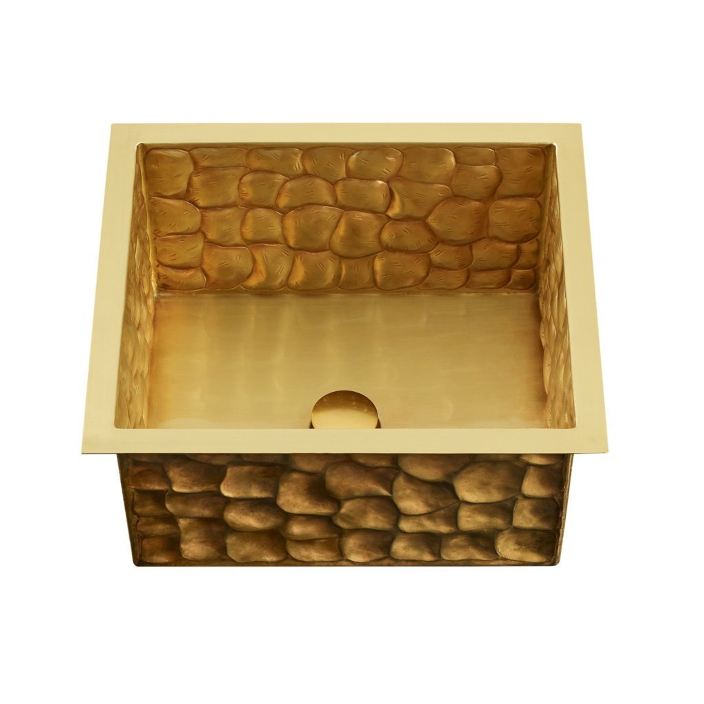 Thompson Traders KPU-1715SB-TURTLE Rivera 
Tortuga Bar Sink in Satin Brass
(Turtle)