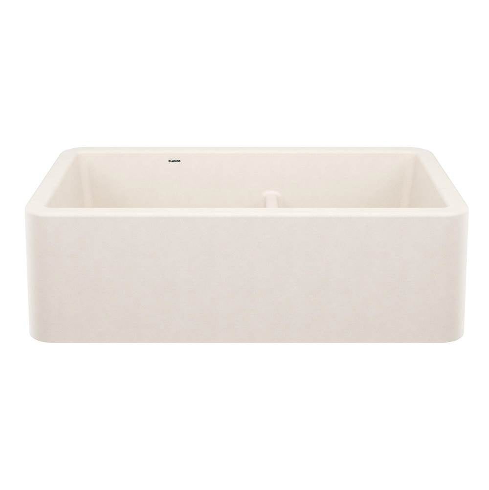 Ikon SILGRANIT 33" Double Bowl Apron-Front Farmhouse Sink with Low Divide - Volcano Gray