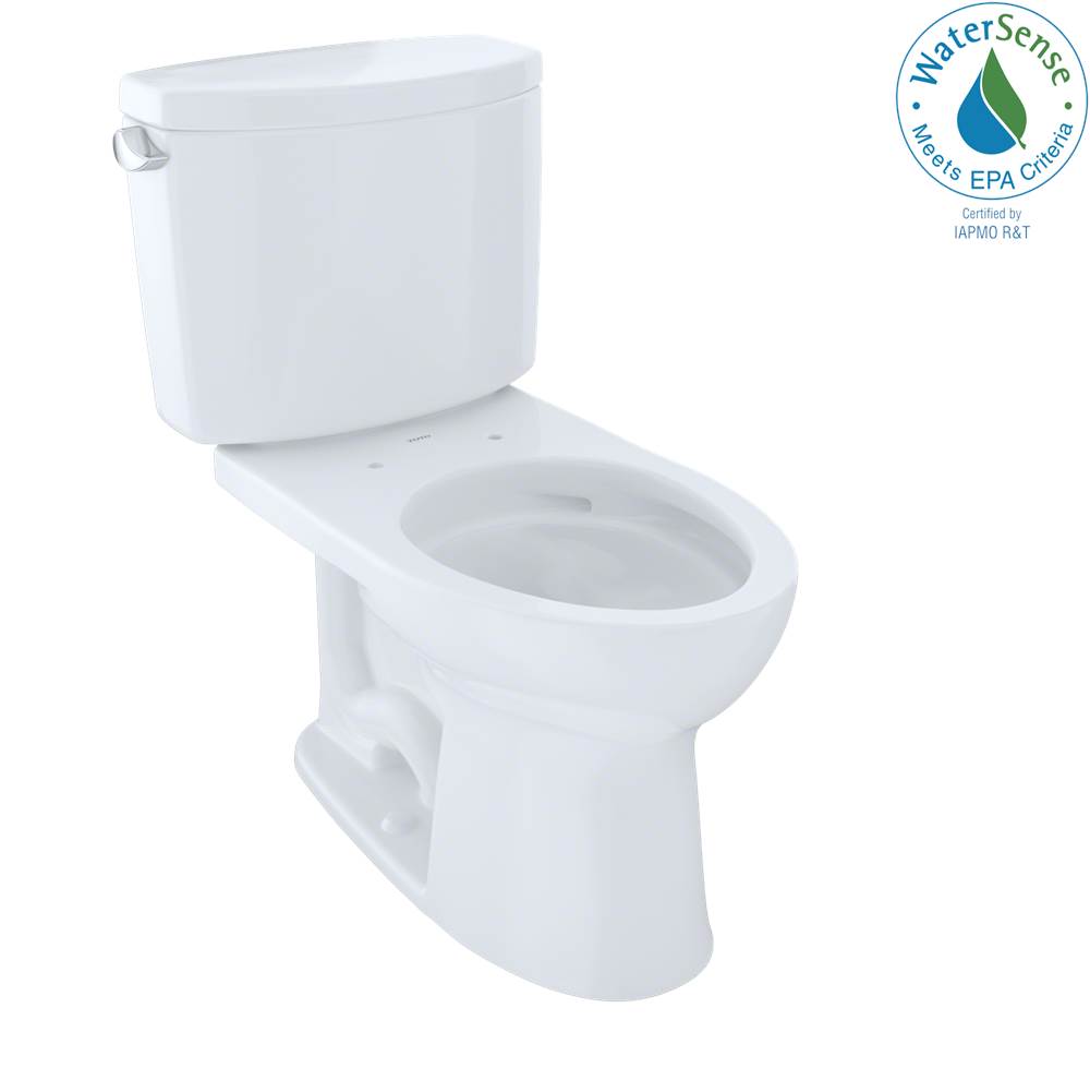 Toto  Drake  Ii Two-Piece Elongated 1.28 Gpf Universal Height Toilet With Cefiontect, Cotton White