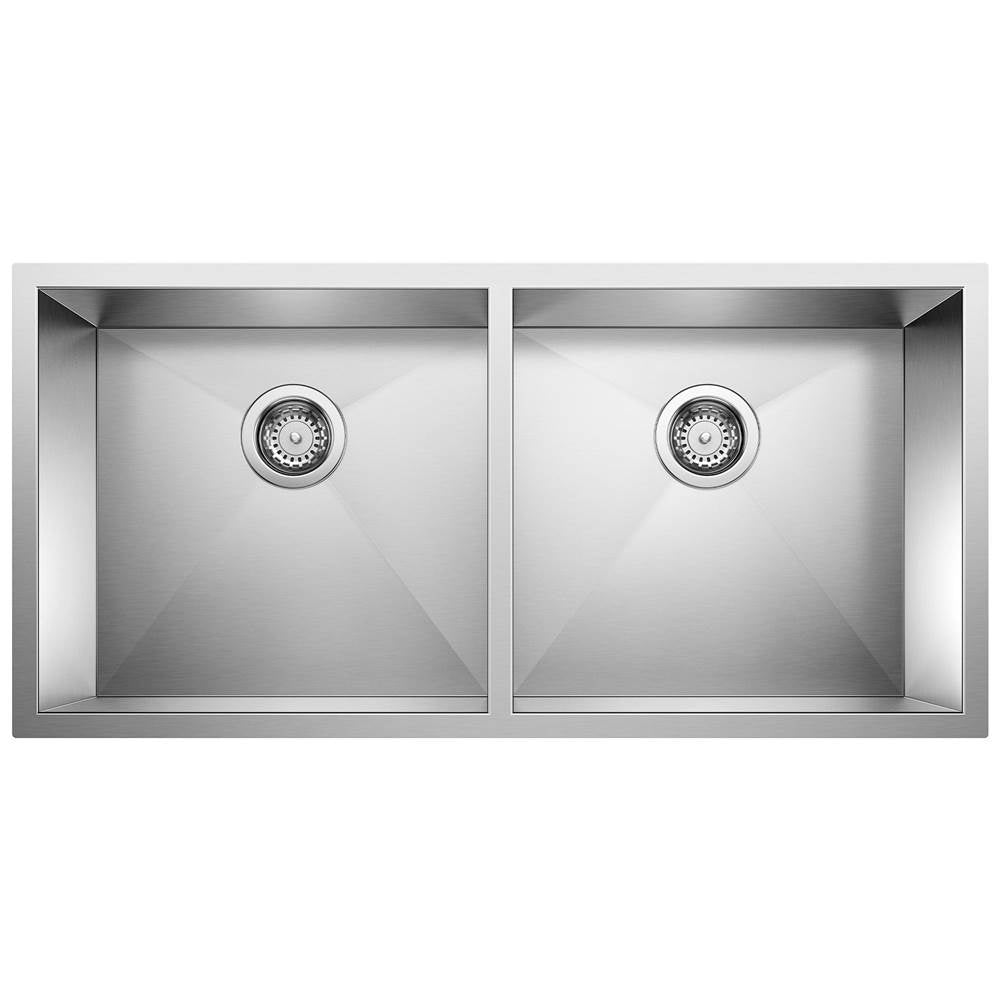Precision R0 37" 50/50 Double Bowl Undermount Stainless Steel Kitchen Sink
