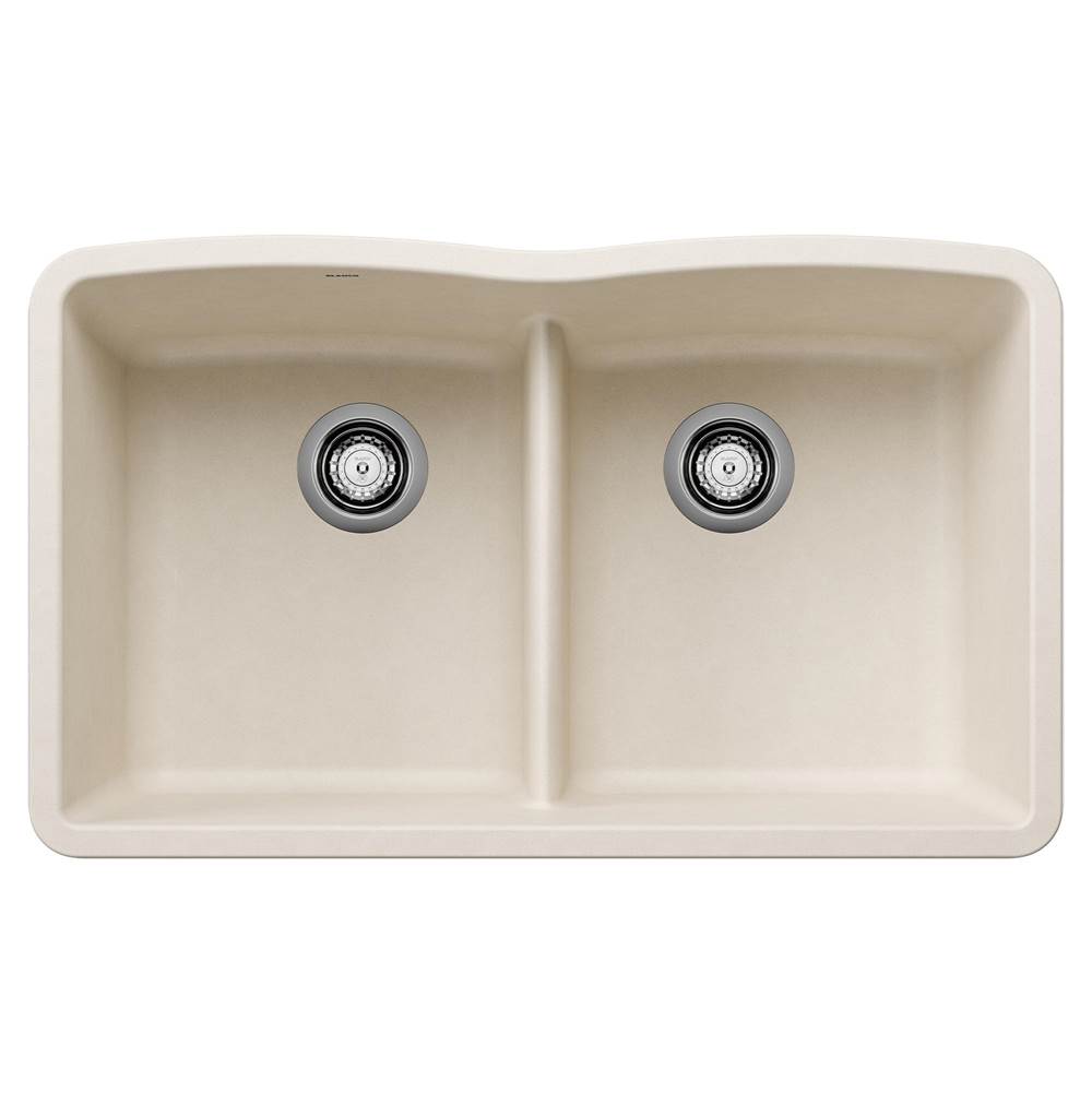 Diamond SILGRANIT 32" 50/50 Double Bowl Undermount Kitchen Sink with Low Divide - Volcano Gray