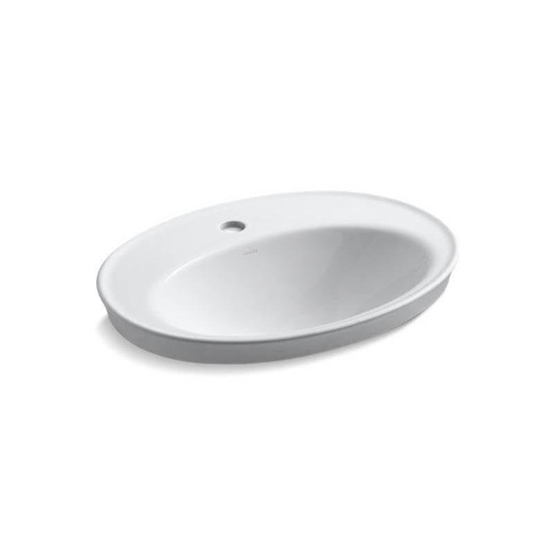 Serif  22-1/4" oval drop-in bathroom sink