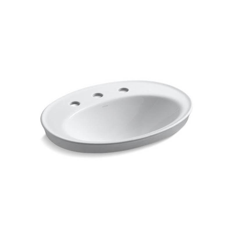 Serif  22-1/4" oval drop-in bathroom sink