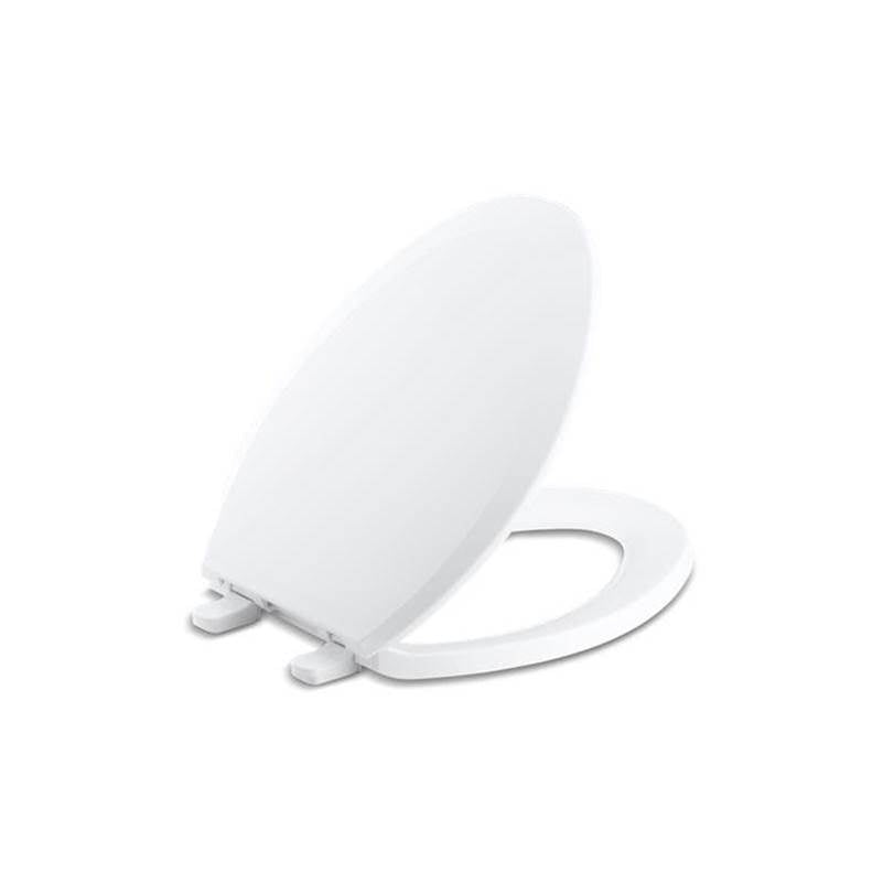 Lustra Quick-Release elongated toilet seat with antimicrobial agent