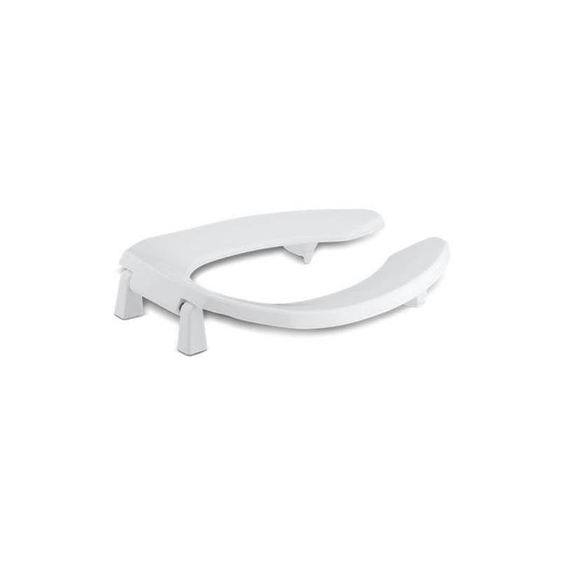 Lustra Commercial elongated toilet seat with 1" bumpers and antimicrobial agent