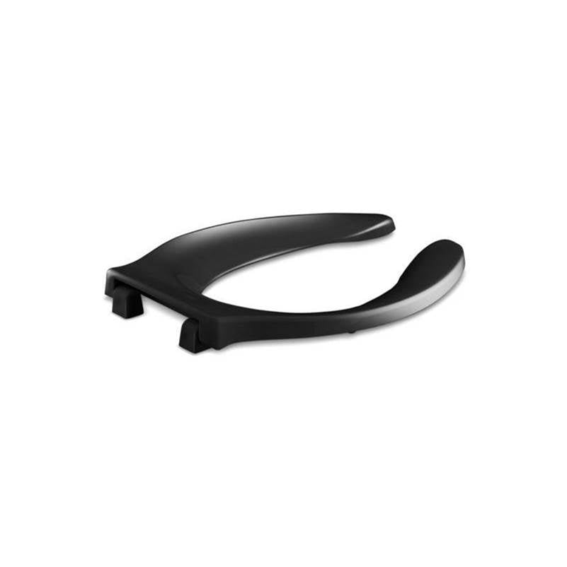Stronghold  Elongated toilet seat with integrated handle and check hinge