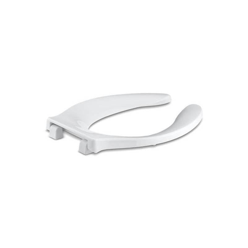 Stronghold  Commercial elongated toilet seat with integrated handle and Quiet-Close check hinge