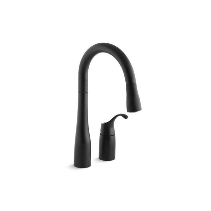 Simplice  Pull-down bar sink faucet with three-function sprayhead