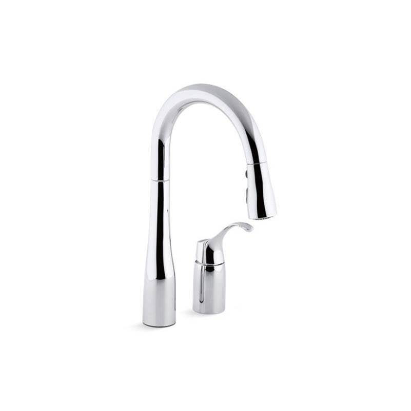 Simplice  Pull-down bar sink faucet with three-function sprayhead