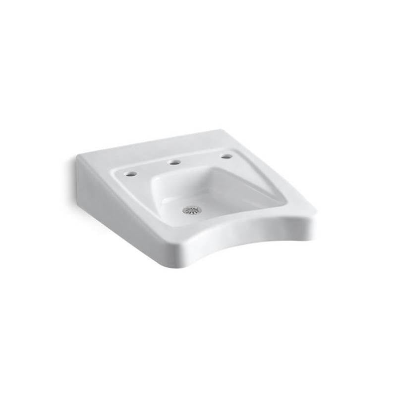 Morningside 20" x 27" mount/concealed arm carrier wheelchair bathroom sink with 11-1/2" centers faucet holes