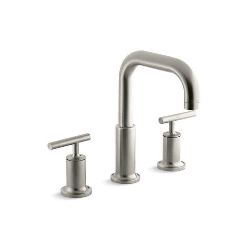 Purist  Deck-mount bath faucet trim with Lever handles
