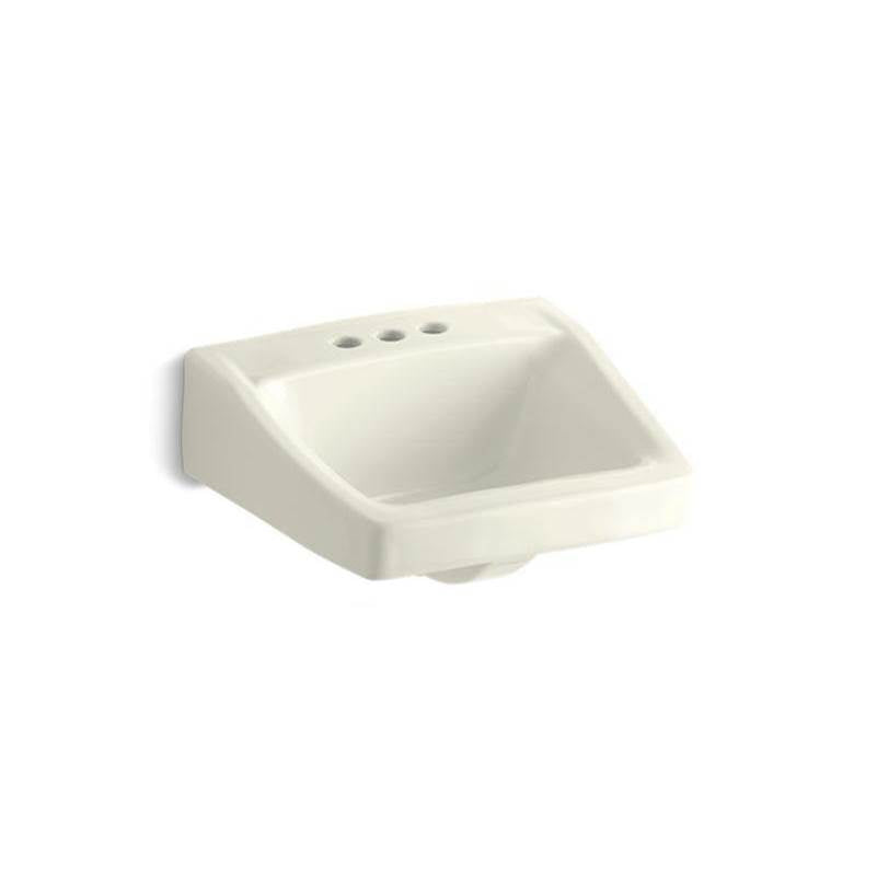 Chesapeake 19-1/4" x 17-1/4" wall-mount/concealed arm carrier arm bathroom sink with 4" centerset faucet holes