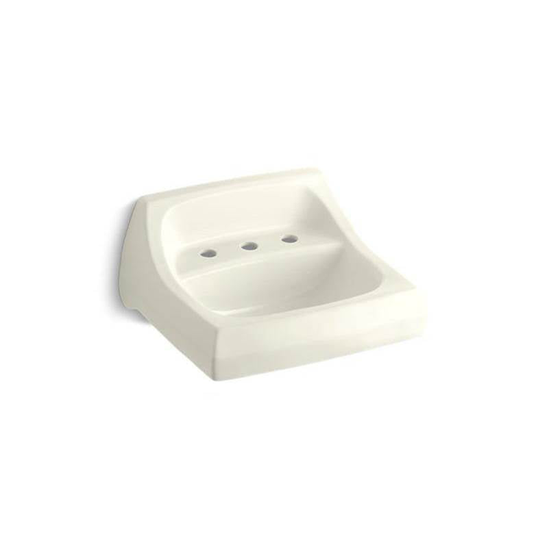 Kingston 21-1/4" x 18-1/8" wall-mount/concealed arm carrier bathroom sink with widespread faucet holes