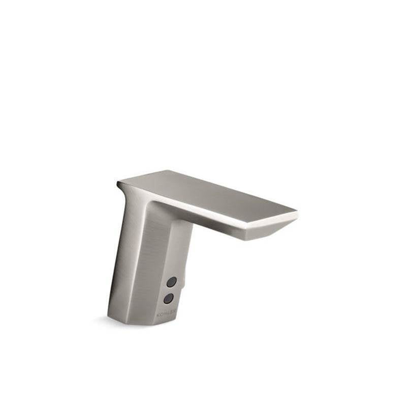 Geometric Touchless single-hole lavatory faucet with Insight sensor technology and temperature mixer, HES-powered, 0.5 gpm