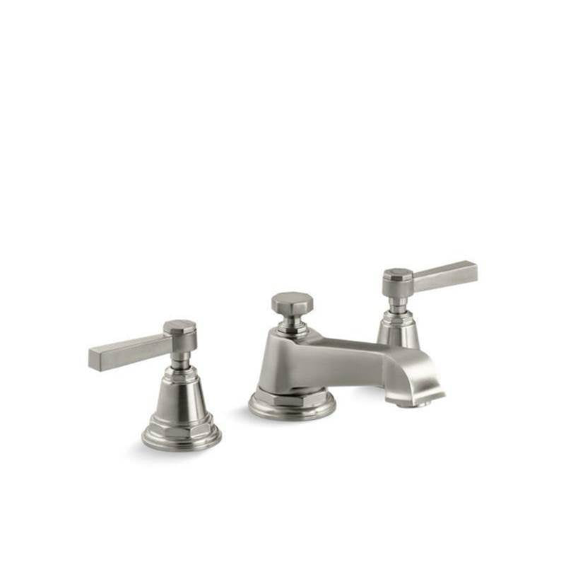 Pinstripe  Widespread bathroom sink faucet with Lever handles, 1.2 gpm