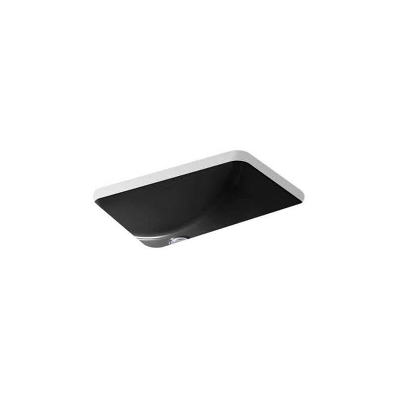 Ladena  21" rectangular undermount bathroom sink with glazed underside, no overflow