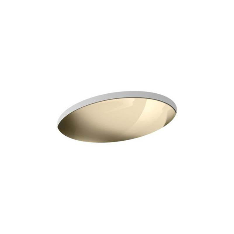 Rhythm  23-1/4" oval undermount bathroom sink, no overflow